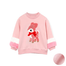 将图片加载到图库查看器，girls pink fleece sweatshirt
