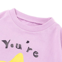将图片加载到图库查看器，kids lavender sweatshirt

