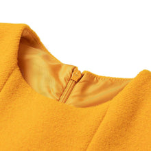 将图片加载到图库查看器，girls yellow wool dress
